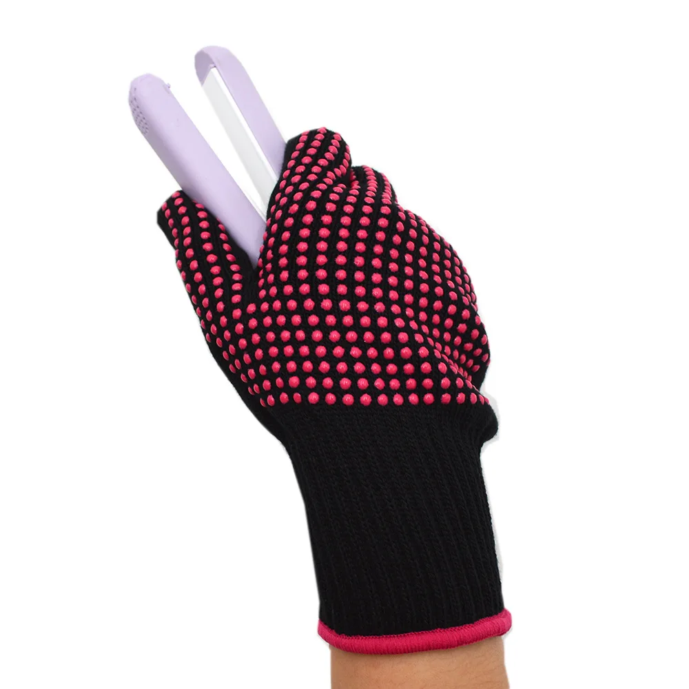 

2 PCS Heat-insulating Anti Slip Gloves Double-sided Bead Gloves Hairdressing Tools Curling Irons Straighteners Anti Scalding