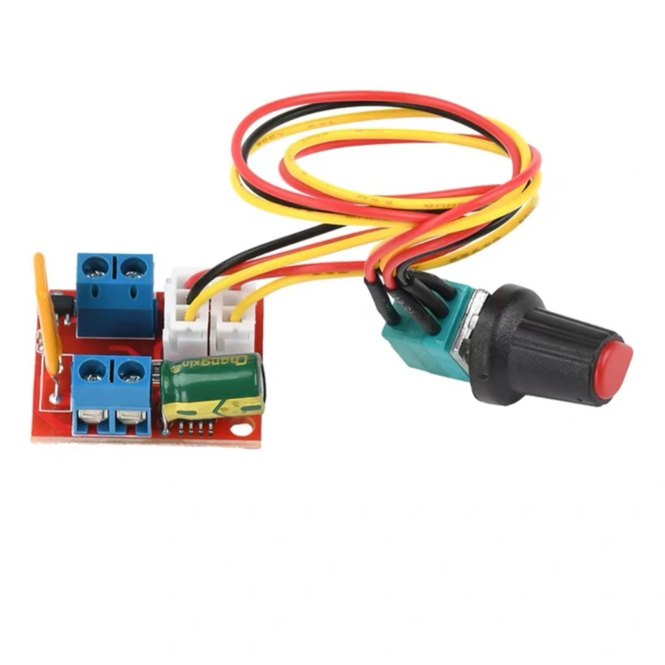 diymore Mini PWM DC Motor Speed Controller Module 3 -35V 5A Max 90W Speed Control Adjustable Potentiometer Switch LED Dimmer