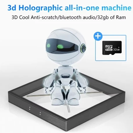 

3D holographic advertising machine rotating m naked eye stereoscopic suspension aerial imaging