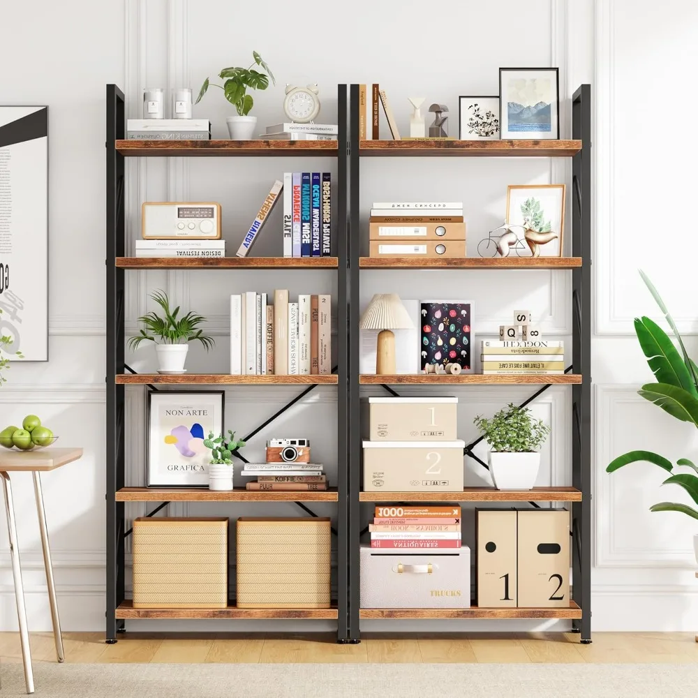 رف كتب للمكتب المنزلي مكون من 5 طبقات: منظم تخزين للكتب والديكور في غرفة النوم #4