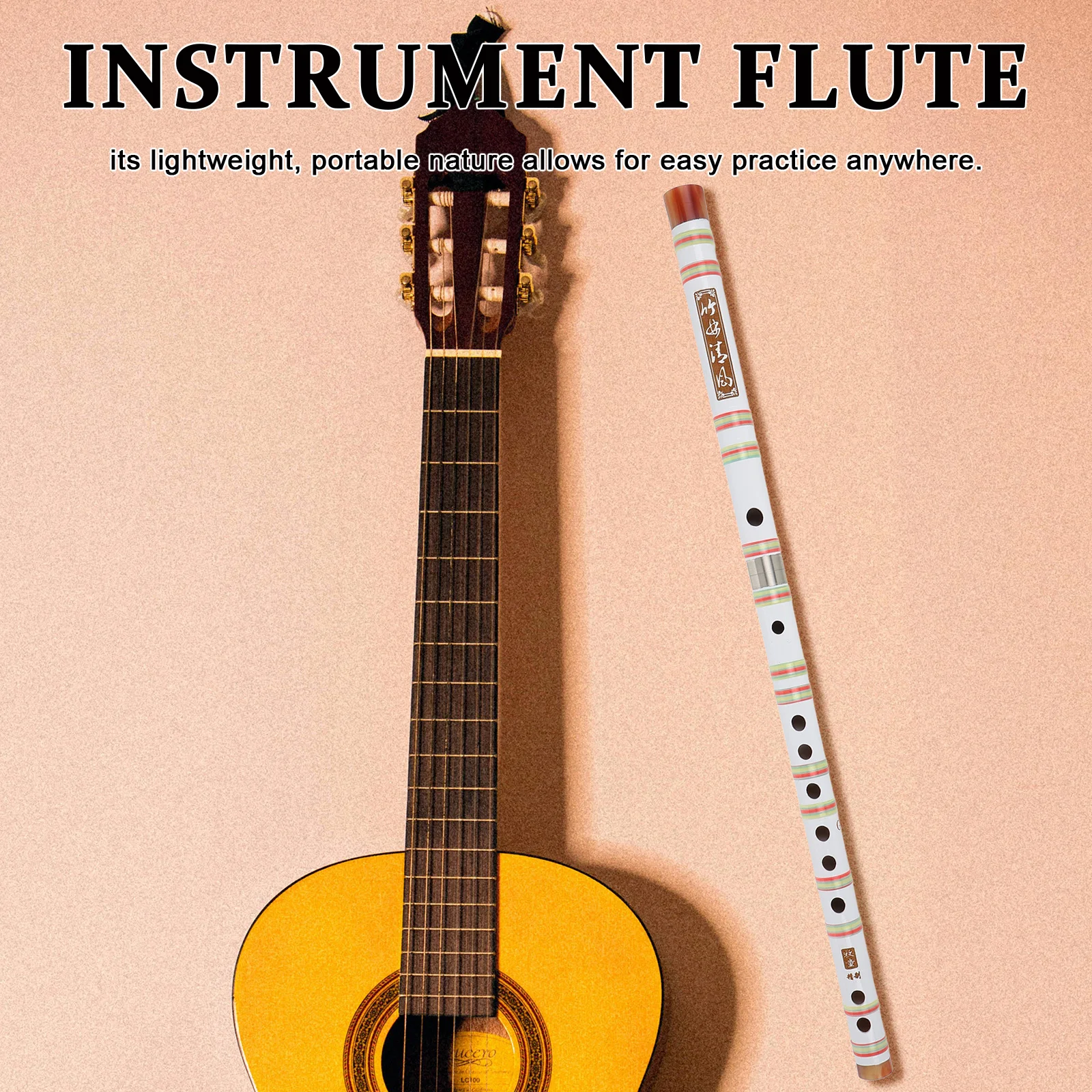 

G Tuned Bitter Bamboo Flute Traditional Design Smooth Surface Copper Connectors Ideal for All Ages Musical Journey