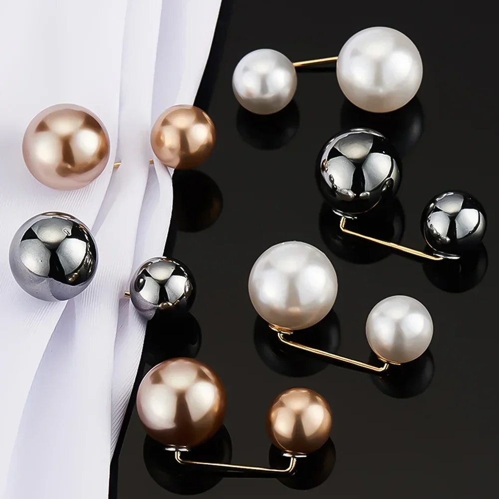 Women Pearls Brooches Dress Skirt Waist Tightening Brooch Pin Jeans Pants Anti-fade Exquisite Elegant Button Pins Accessories