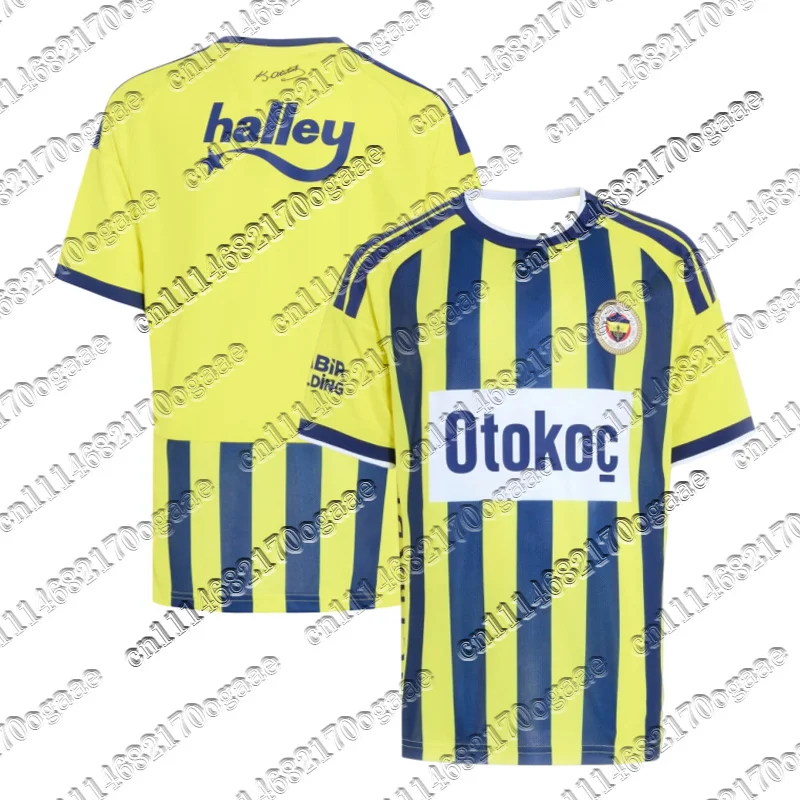 Image of Herren Y2K Oversized Team Fan Fußballtrikot Fenerbahce Heimtrikot Kurzarm Schnelltrocknendes Oberteil Sport- und Alltags-Outfits im Street-Style