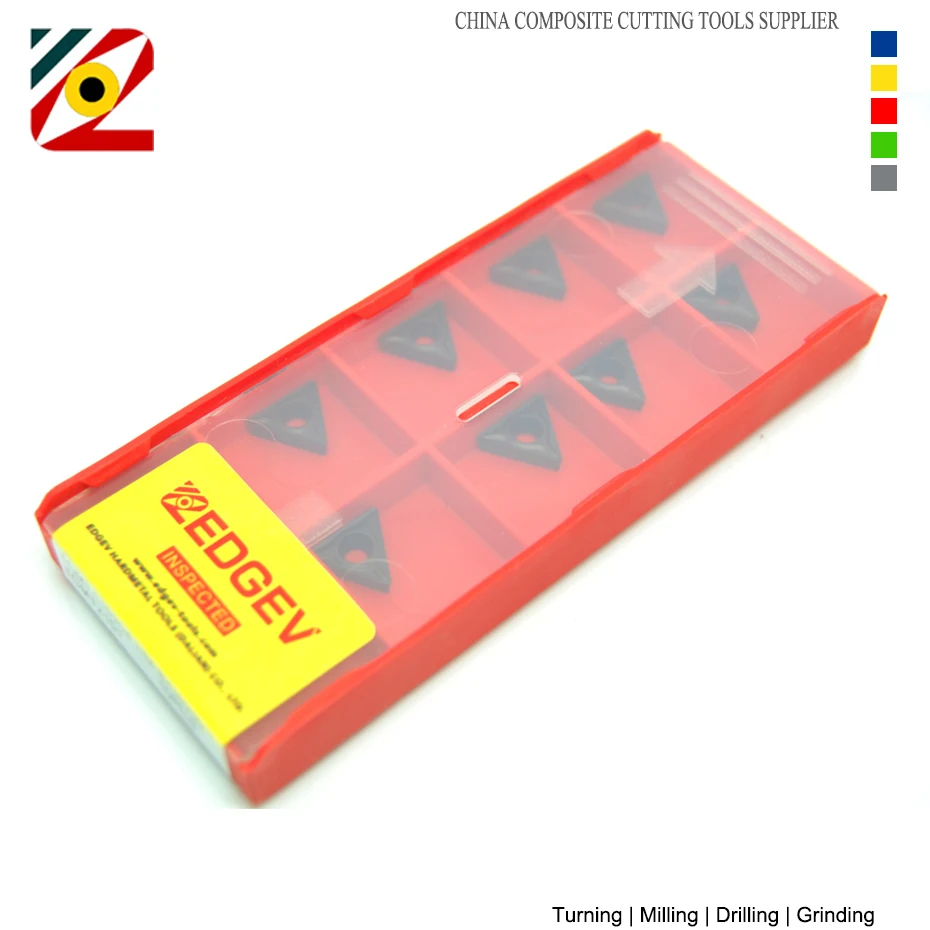 EDGEV 10pcs Inserti In Metallo Duro CNC TCMT16T304 TCMT16T308 TCMT 3251 Noioso Utensili di Tornitura Tungsteno Lama per Acciaio Inox