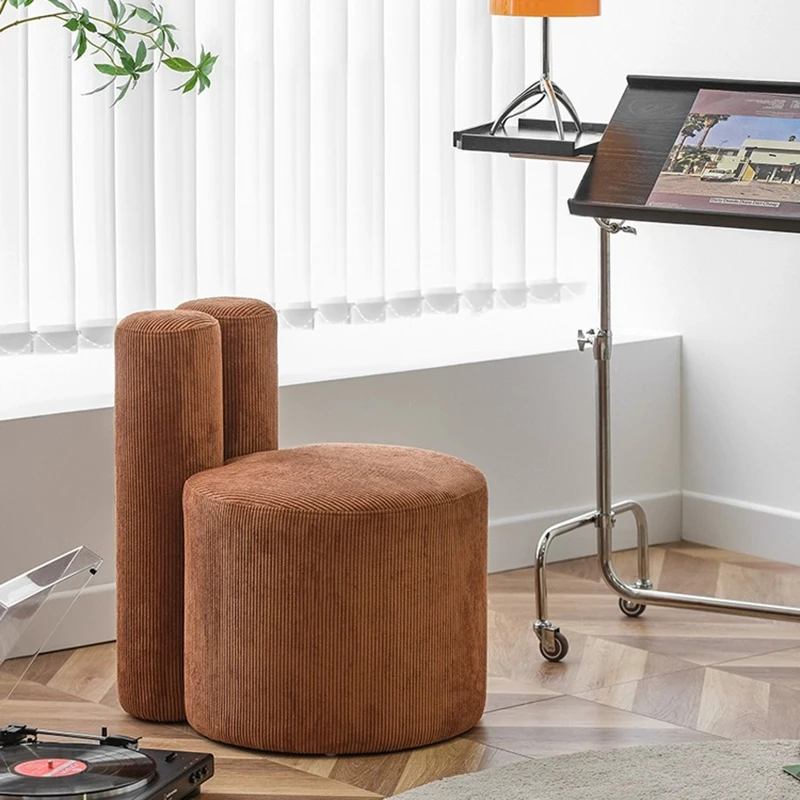 

Vanity Chair Hallway Ottoman Dressing Stool Lovely Rabbit Ear Stool Backchair Home Furniture Modern Lounges Chair Accent