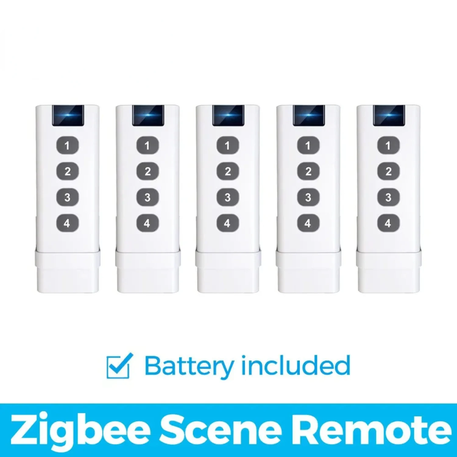 

ZigBee Smart Scene Switch 4-бандовый пульт дистанционного управления Портативный интеллектуальный сценарий автоматизации Пульт дистанционного управления с Alexa