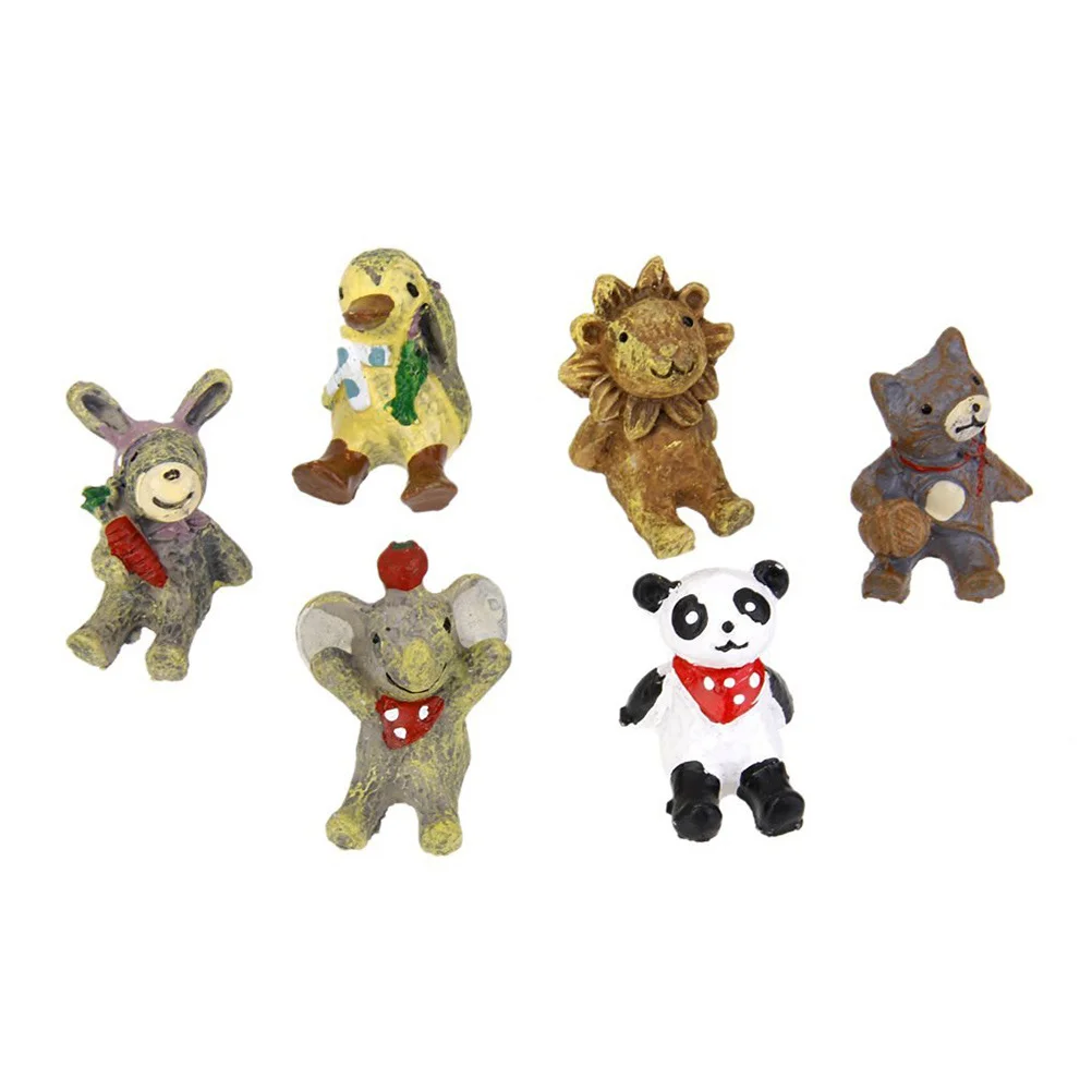 

20Pcs Small Animal Figurines Resin Cute Assorted Animals for Fairy Garden Moss Micro Landscape Bonsai Decor Craft Gift