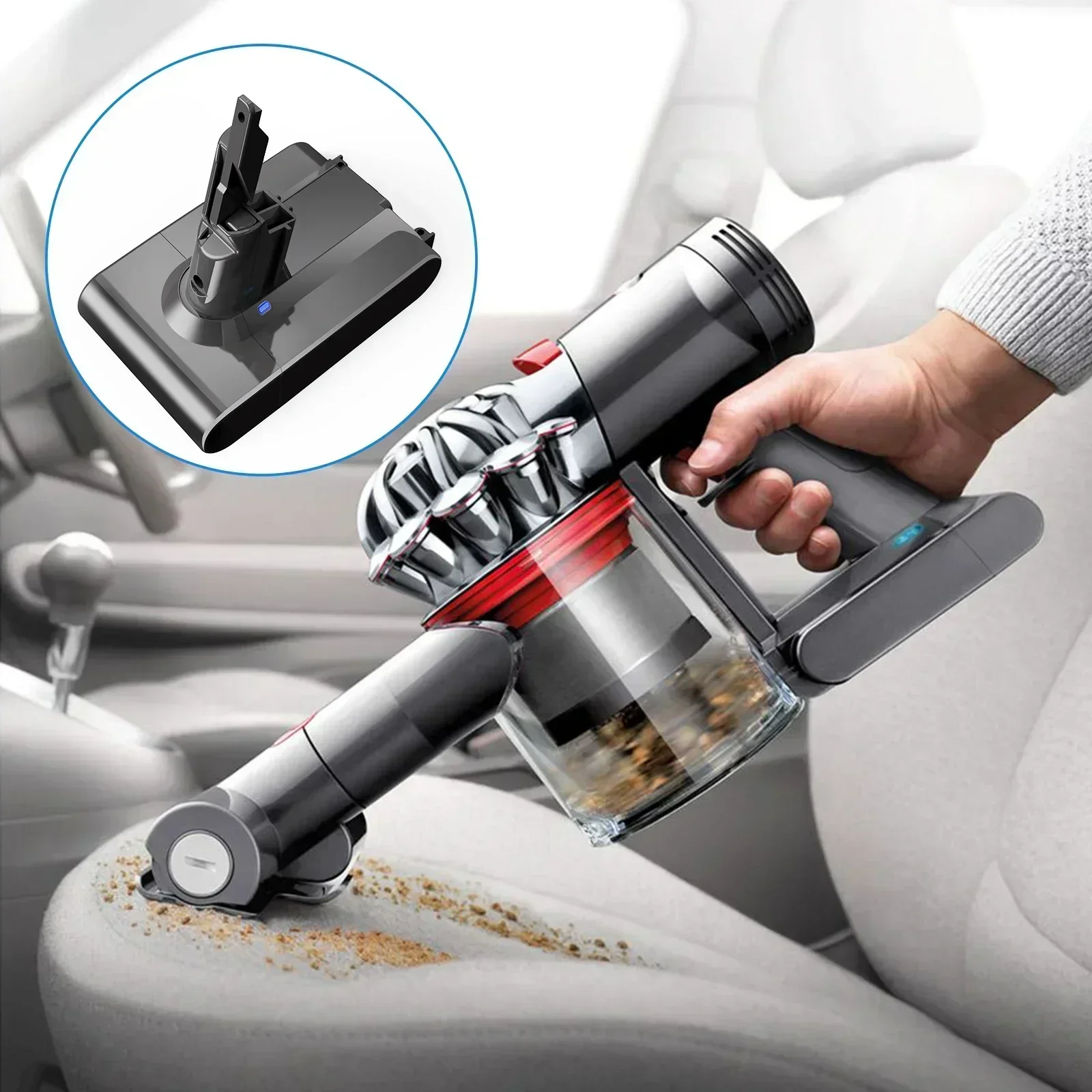 مكنسة كهربائية بطارية قابلة للشحن لسلسلة دايسون V6 V7 V8 SV07 SV09 SV10 المطلق رقيق الحيوان برو Bateria #6