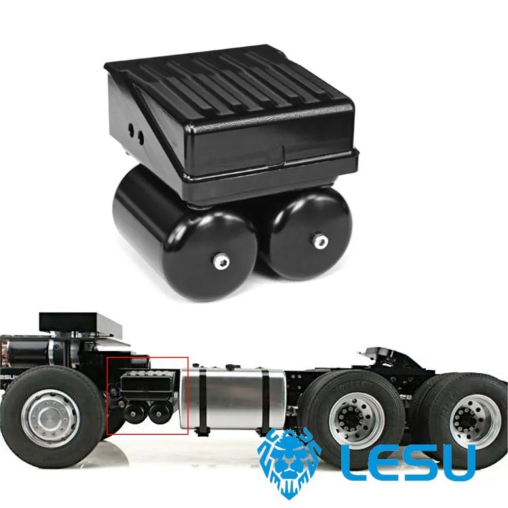 Metalowy pojemnik na baterie LESU, zbiornik powietrza A, do ciągnika RC Tamiyay w skali 1/14, zabawki do użytku na zewnątrz, TH02267