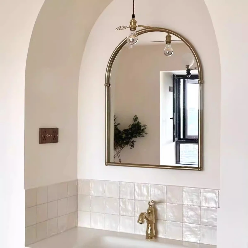 Modern Vintage Mirror Aesthetic Funky Girls Vanity Wall Bathroom Dressing Table Mirror Luxury Nordic Espelhos Home Decorations