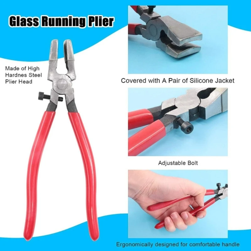 Glass Cutter Tools Set Glass Cutting Tool Glass Cutter Glass Running Pliers Breaker Pliers Stained Glass Tools D2RD