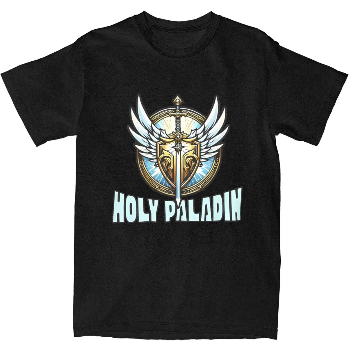 Men's Holy Paladin T Shirts WOW Game 100 Cotton Tees Summer Streetwear Short Sleeves T Shirt O Neck Harajuku Design Tshirt