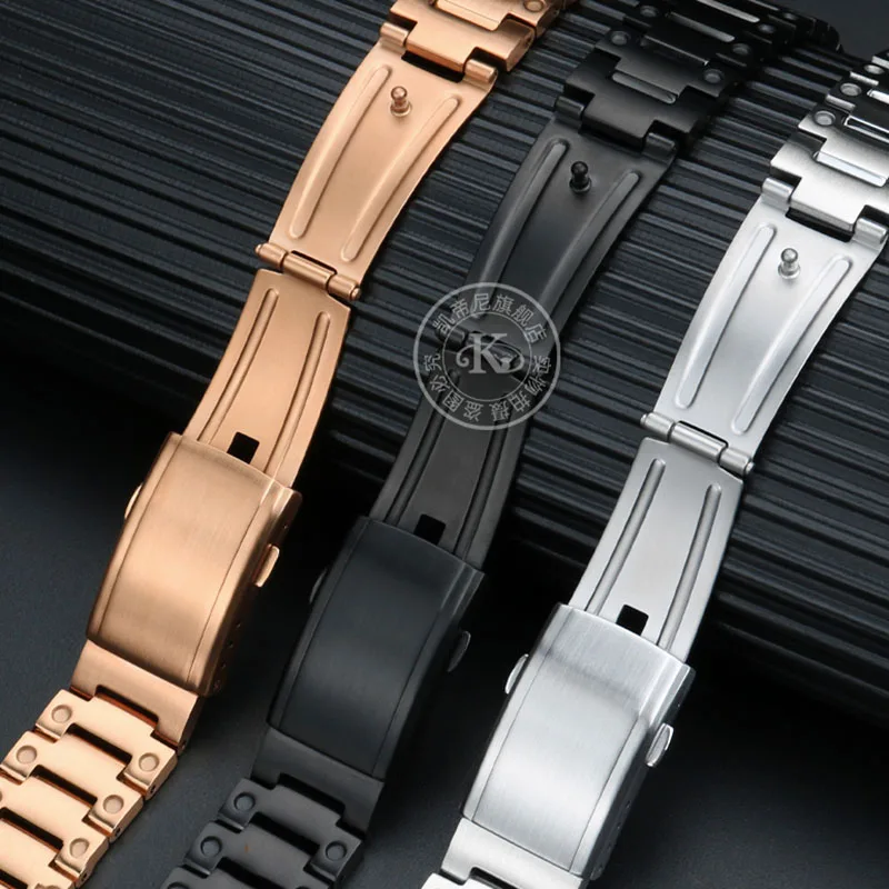For Casio G-SHOCK 3459 GMW-B5000 GM-B2100D/BD Solid Stainless Steel Watch Strap Small Square Bracelet Accessories Watchband+tool