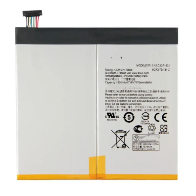 NEW High Quality Replacement Battery C12P1602 for ASUS ZenPad Z10 ZT500KL Battery 7800mAh with Tools