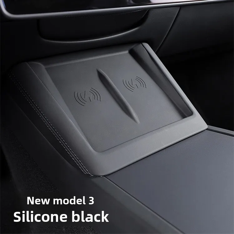 

Suitable for Tesla Model 3 Highland Model Y Juniper Central Control Wireless Charging Silicone Pad Mobile Phone Non-slip Pad