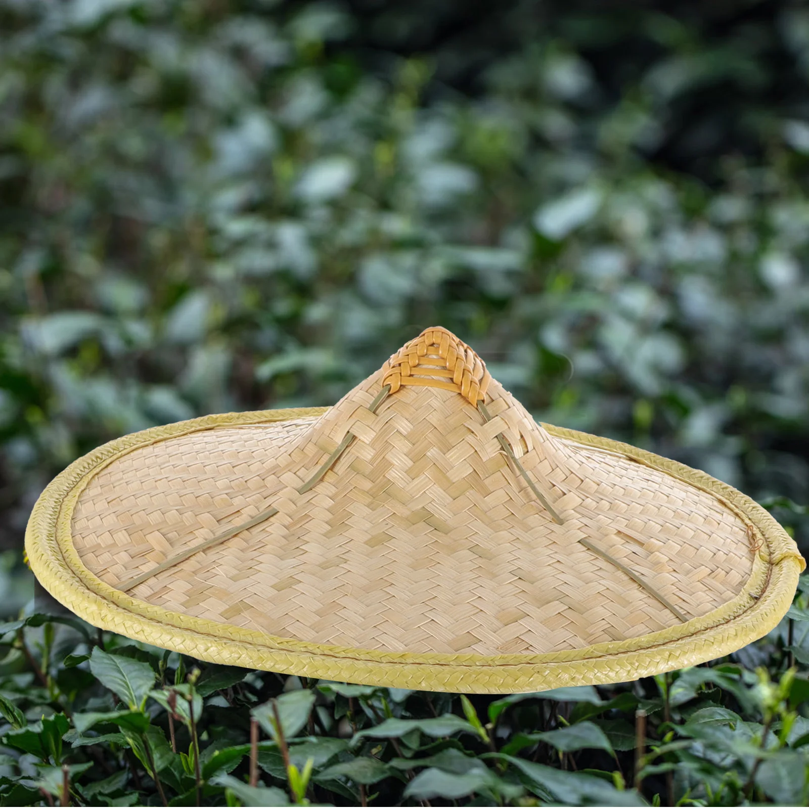 

Bamboo Hat Samurai Japanese Conical Asian Hats Beach Cone Oriental Ninja Costume Accessories Adjustable Rope Breathing Stage