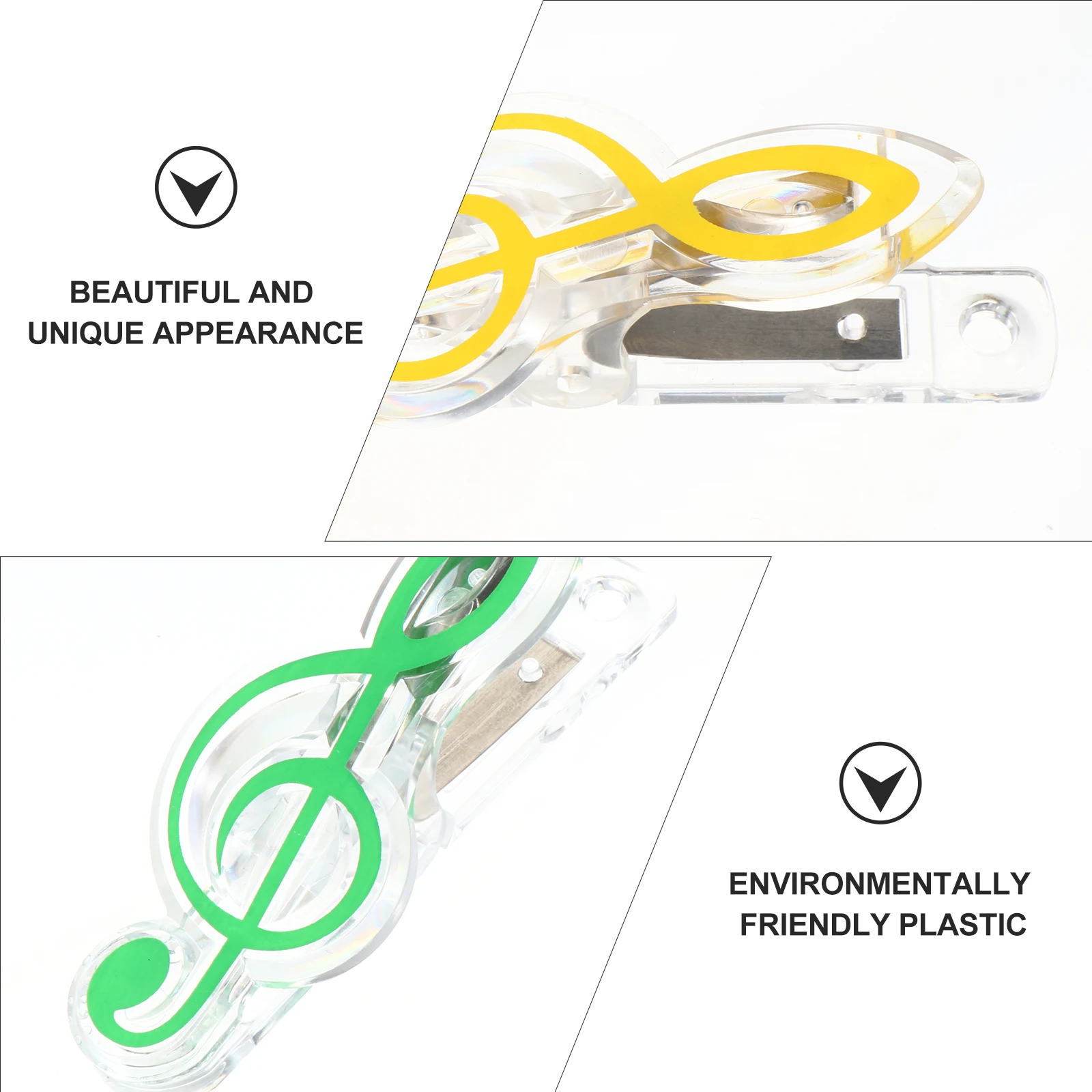 

10pcs Sheet Music Mini Plastics Clip Clip Plastic Music Note Clamp For Book Page Holder Stationery File Organizer Clips