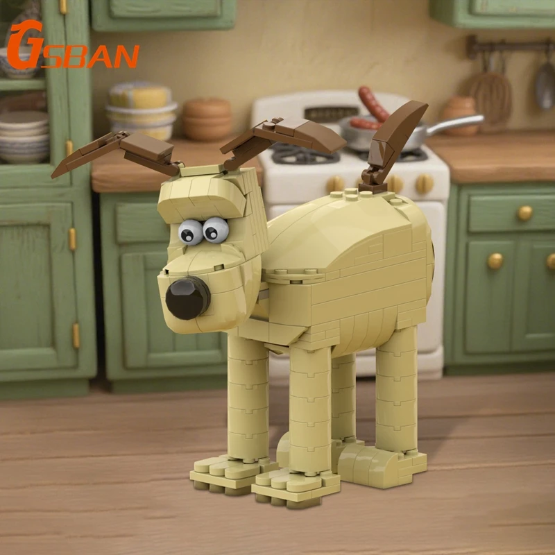 GSBAN Cartoon TV Wallaced Dogs Animals FeathersBricks Building Blocks Set - Educational Toy for Kids Christmas Gift