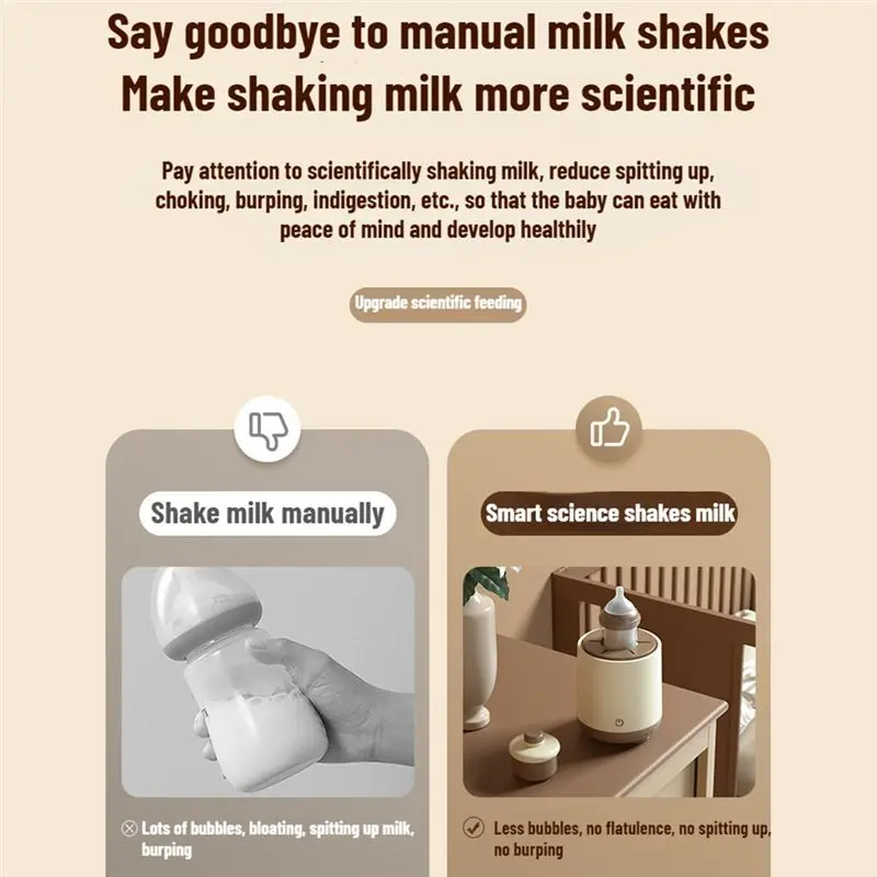 YSUN-USB Baby Bottles Shaker Electric Milk Powder Blender Feeding Bottles Shake Not Easy To Produce Bubble Home Travel