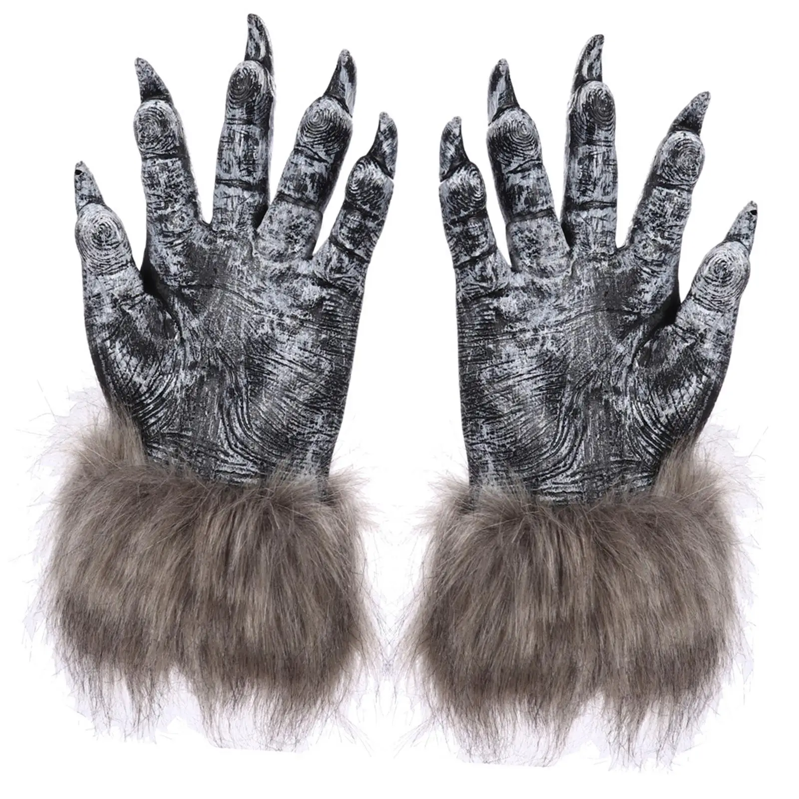 

Pair Halloween Wolf Gloves Werewolf Costume Mittens Gift Claw Gloves Paws Gloves for Carnival Props Dress up Role Play Unisex