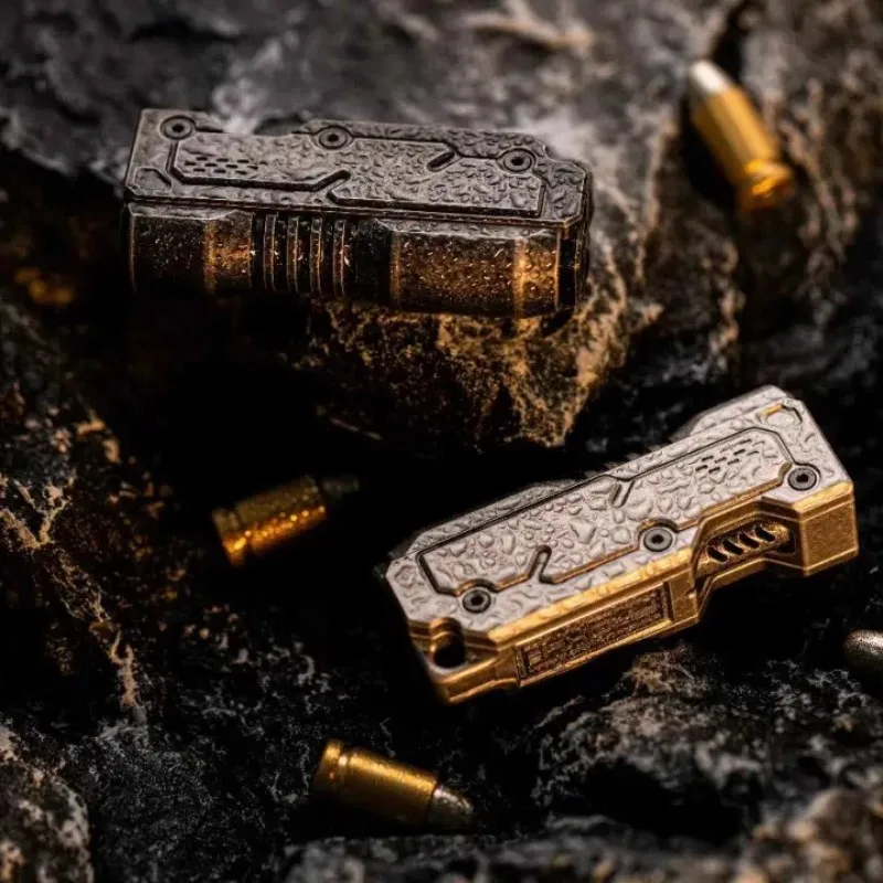 Maschine Soul Proxy Pull Bolt EDC Impact Mechanische Metall Fingertip Push Card Dekompression Desktop Spielzeug