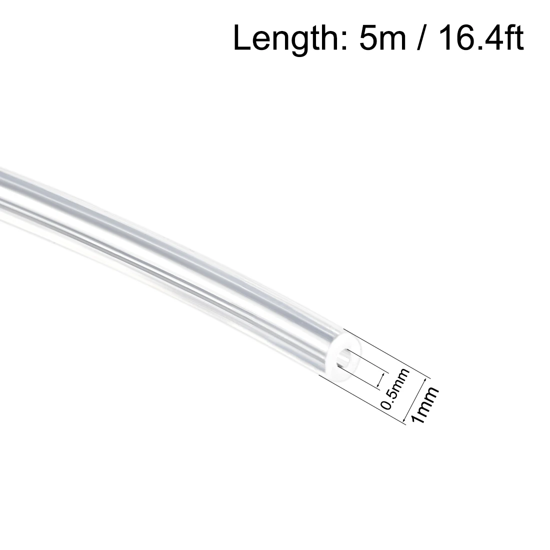 1 pièces Tube en Silicone transparent 16 pieds (5m) Tube en caoutchouc de Silicone tuyau d'air tuyau d'eau
