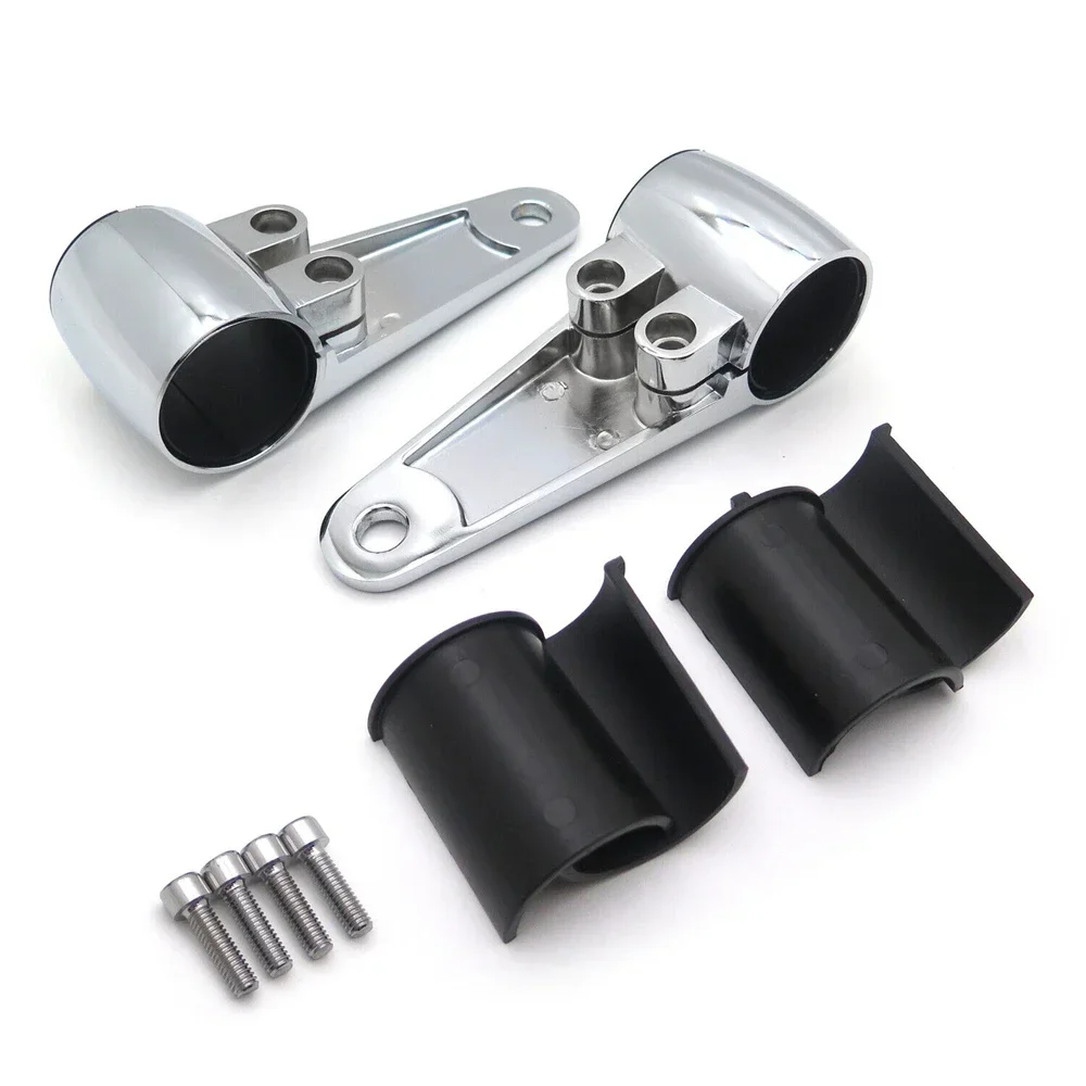 

Motorcycle Head Light Fork Mount Bracket 35/39/41mm For Harley Custom Cafe Racer Motor Parts Chrome