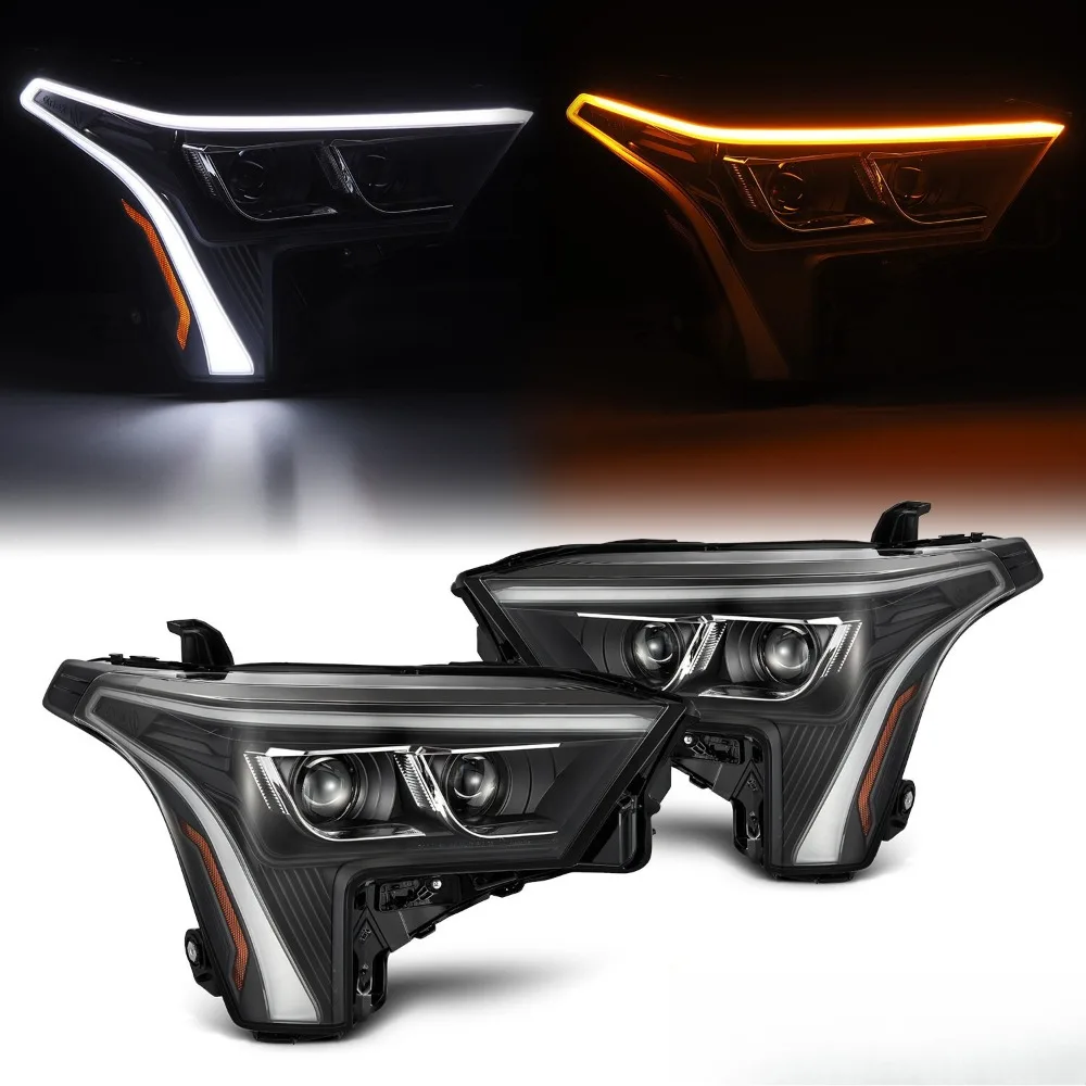 

For 2022-2024 Toyota Tundra/Sequoia LUXX-Series LED Headlights Black w/DRL