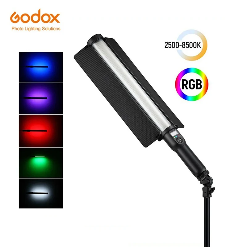 

Godox LC500R 2500K-8500K Bi-Color Full Color RGB LED Light Stick Lighting Effects CRI 96 TLCI 98 with Remote Control & Barndoor