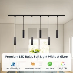Led Track Pendant Light Ceiling Lamp 10W/15W Spot Lights 110V 220V Rail Lighting Hanging Lamp for Kitchen Living Room Bedroom
