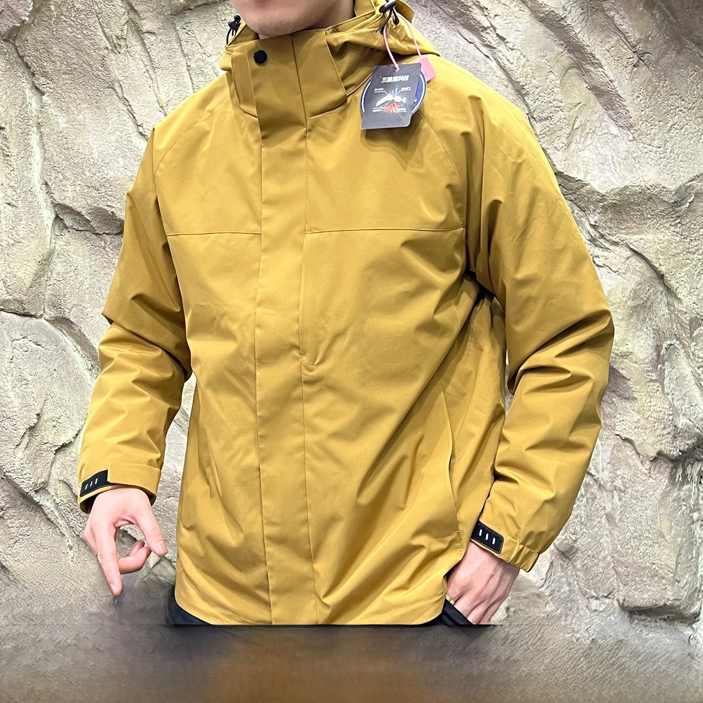 

Мужская куртка с самонагревающимся съемным внутренним слоем из 90% гусиного пуха, теплая, утолщенная, для активного отдыха, на молнии