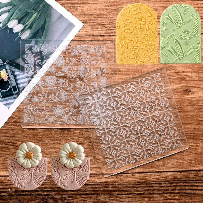 

ZENRA Plants Design Resin Clay Cookie Stamp Handmade Tool Cookie Cake Mold Biscuit Sugarcraft Cake Decorating Cutting Die Tools