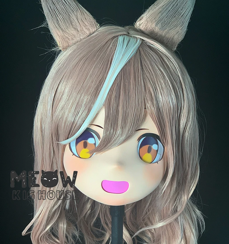 

(MEO548) Customize Handmade Full Head Lockable Crossdress Male to Female Japanese Cartoon Anime Game Character Kigurumi Mask