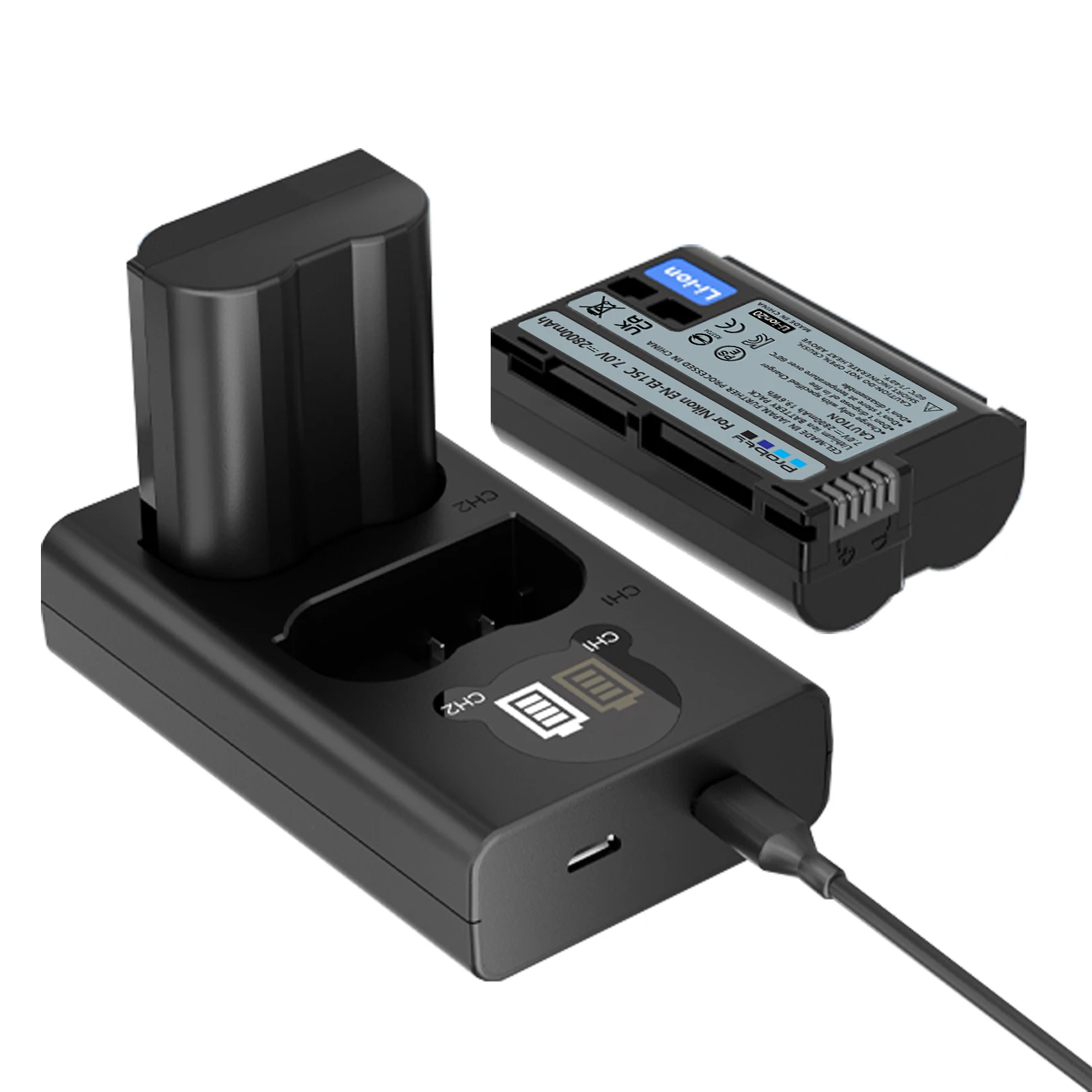 2800EN-EL15C EN-EL15B EN-EL15 Battery for Nikon Z5 D850 Z6 Z7 D780 D750 D810 D7000 D7500 Z6 ii Camera