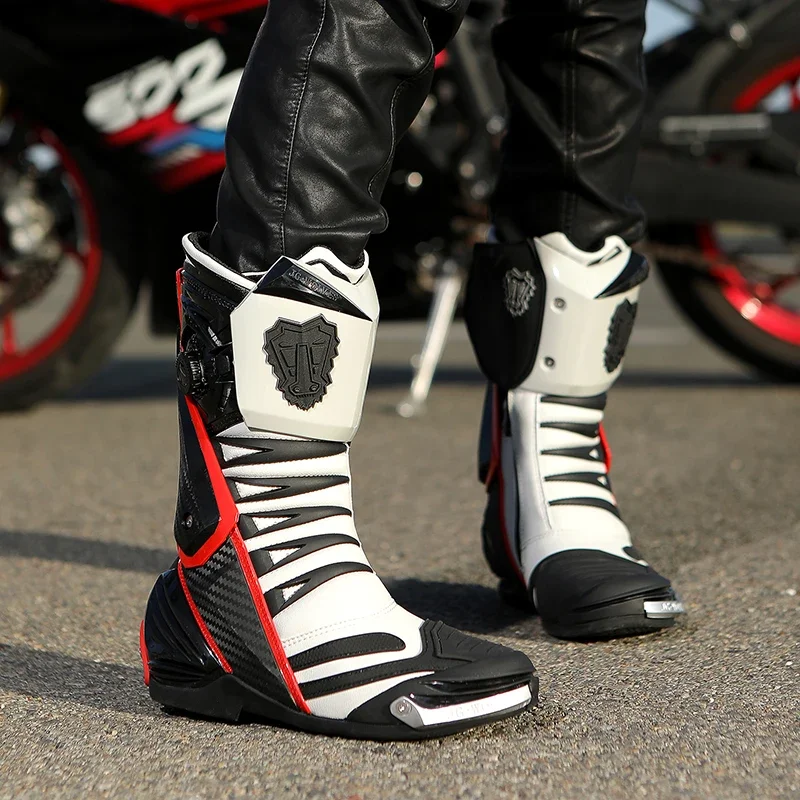 JG Professional Waterproof Mountain Bike Boots Motorcycle Boots Racing Off-road Shoes Creative Non-slip High-top Motorcycle