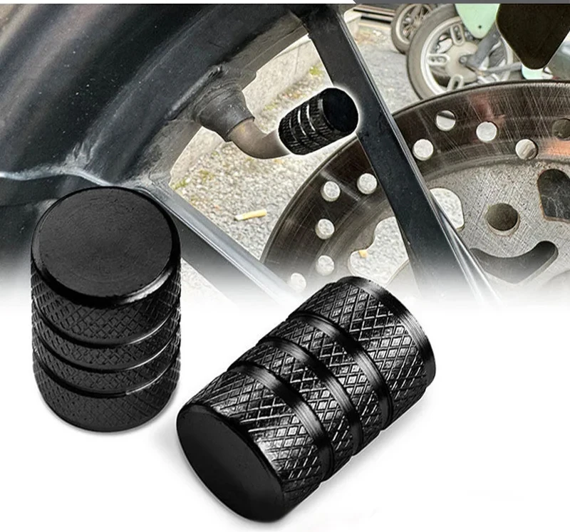 4 Stücke Universal Stil Reifen Ventilkappe Aluminium Silber Auto Reifen Ventilschäfte Abdeckungen Aluminium Reifen Rad Vorbau Luftventilkappe – Detail 4