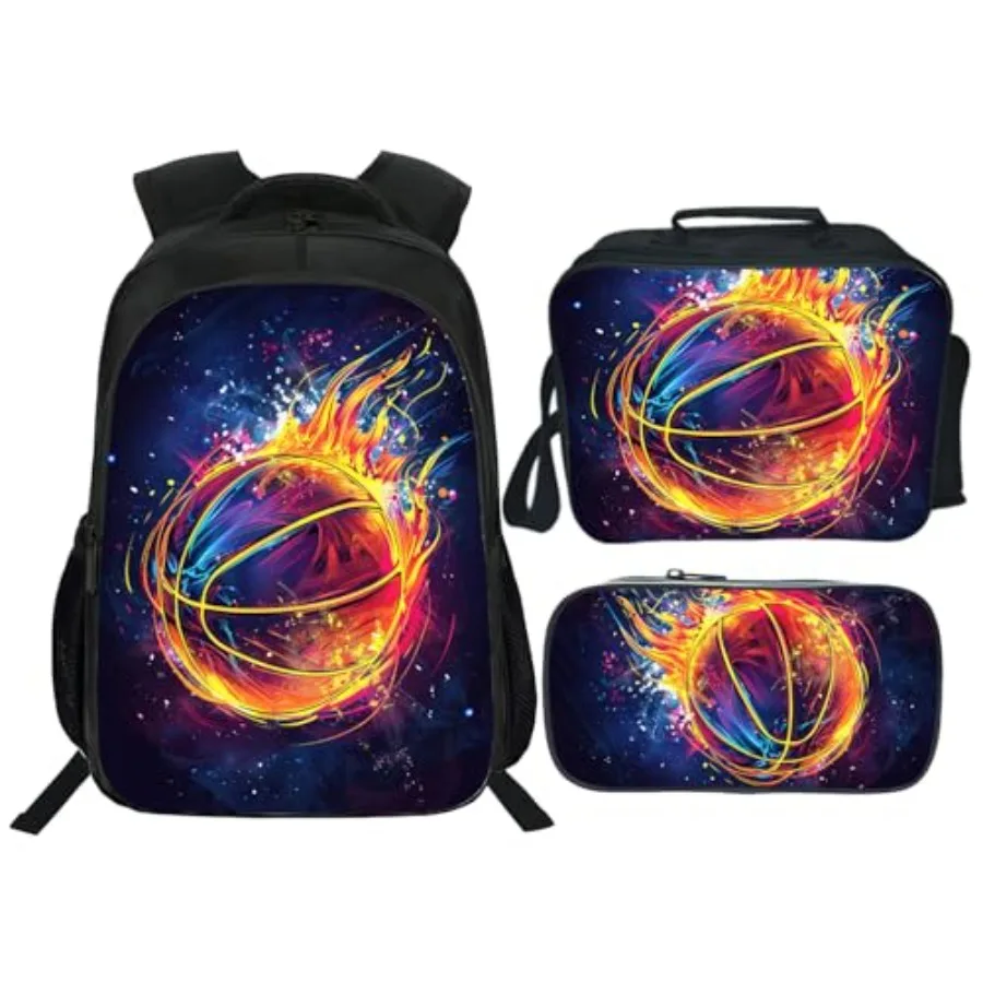 

Школьный рюкзак 16 дюймов с ланч-боксом и пеналом для мальчиков и девочек