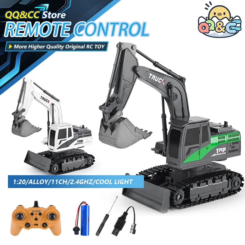 

1/20 радиоуправляемый экскаватор, модель 2,4G, дистанционное управление, инженерная машина, гусеничный грузовик, детские игрушки для мальчиков, детские рождественские подарки