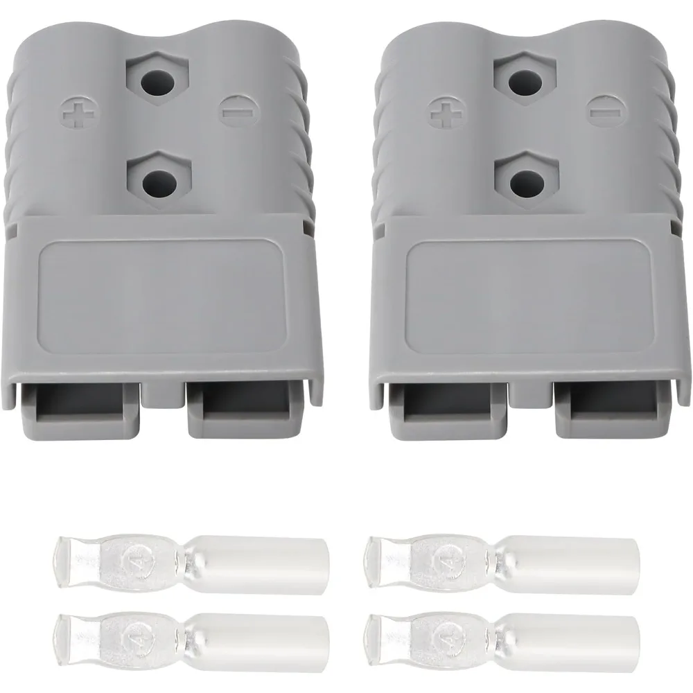 50A 600V 2 Pin Quick Connect Power Plug Socket Forklift Golf Cart UPS EV Battery High Current Fast Charge Connector 10pcs