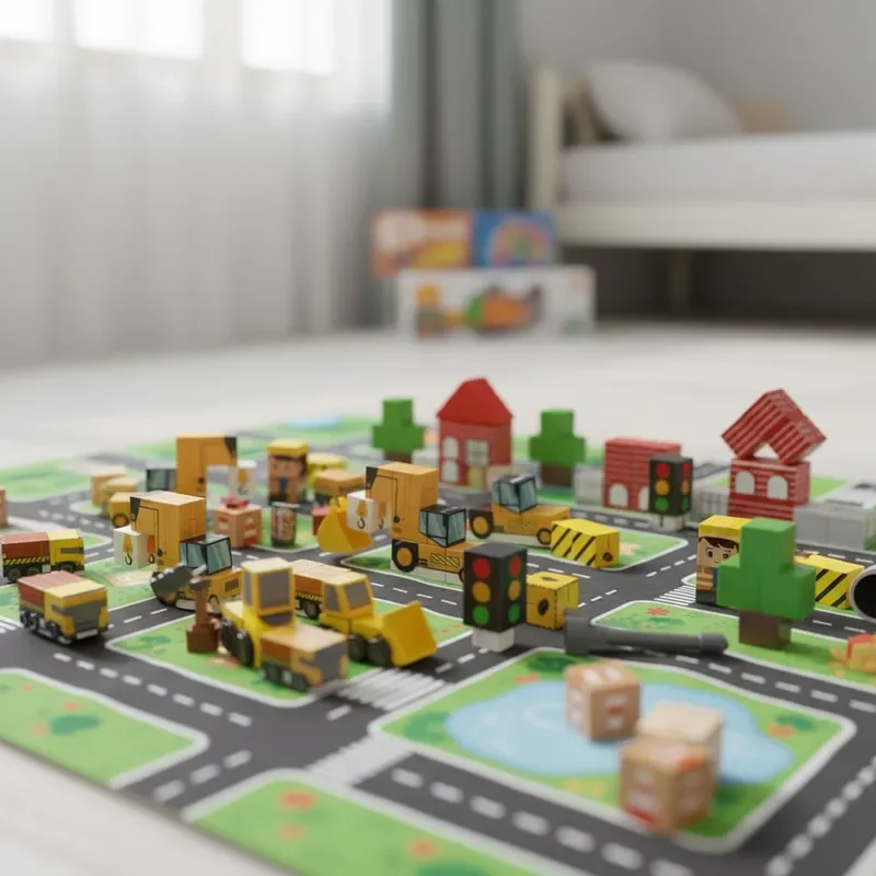 磁気ビルディングブロックセット 100個 組み立て不要 都市建設 3D DIY クリエイティブデコレーション STEMおもちゃ 子供向け誕生日プレゼント