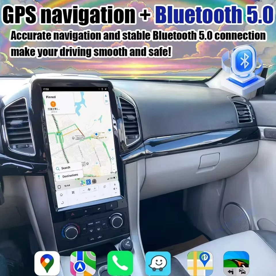 HANL راديو تلقائي لسيارة شيفروليه كابتيفا 2013-2017 أندرويد 13 شاشة عمودية سيارة لتحديد المواقع والملاحة ستيريو رئيس وحدة مشغل وسائط متعددة