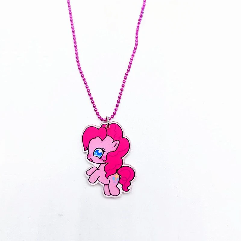 My Little Pony Twilight Sparkle Fluttershy Kreative Cartoon Acryl Perlenkette Kinderspielzeug Halskette Zubehör Weihnachtsgeschenk