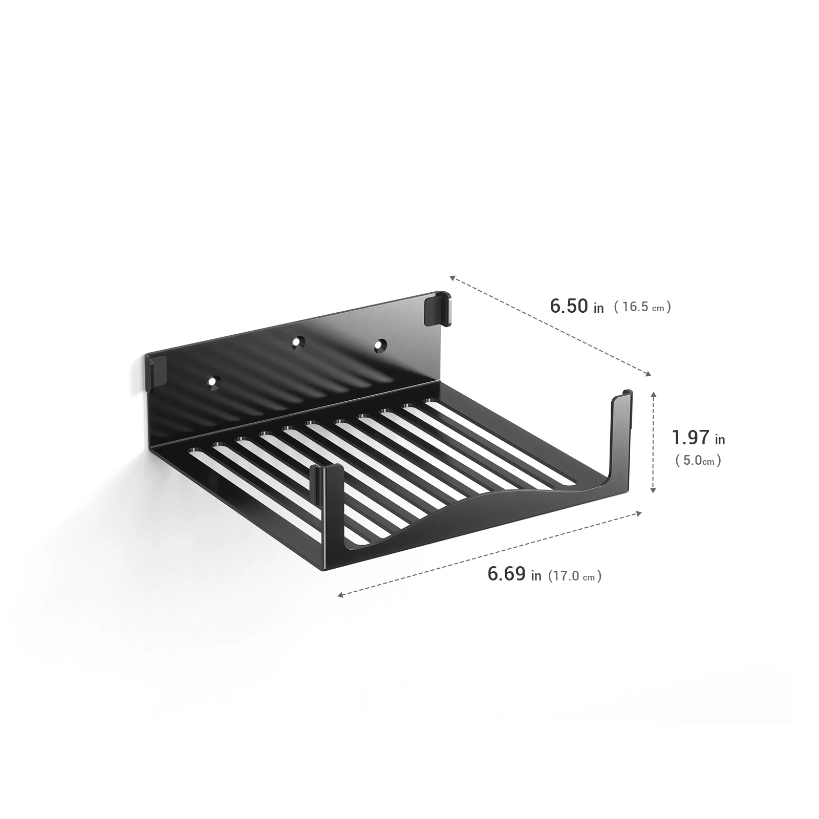 Metal Wall Mount Bracket For Steam Machine Screw Fixed 5kg Load Capacity Space Saving Good Airflow Cooling Equipment Support
