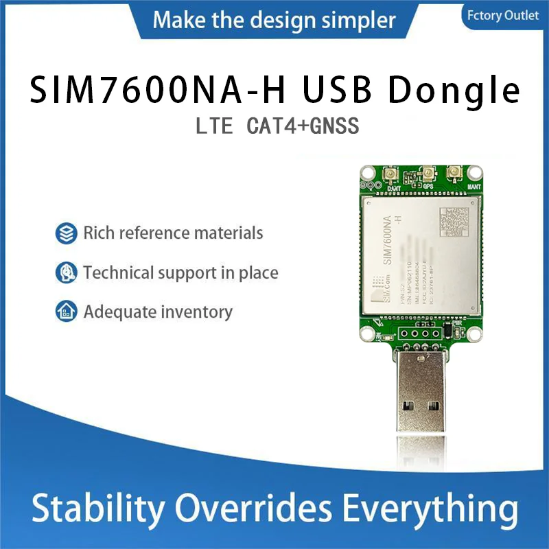 Original In stock SIM7600NA-H USB Dongle Modem with Antenna SIMCOM 4G LTE Cat4 Module Support GNSS Modem for North America