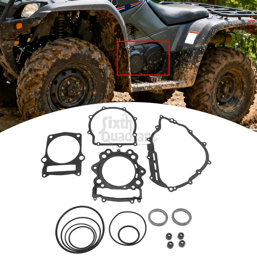 ATV UTV Top & Bottom End Engine Gasket Kit Set For Yamaha Grizzly 700 YFM700 07-2013 Rhino 700 YXR700F 2008-2013 Accessories