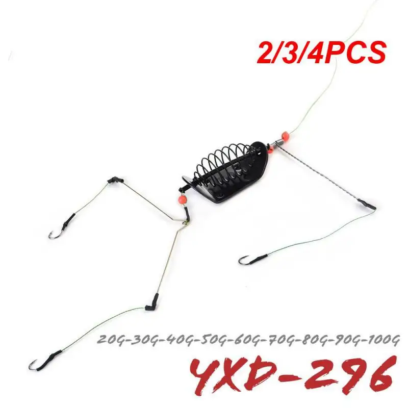 2/3/4PCS Bait Cage Feeder 20g 40g 50g 80g Spring Fish Group Role Feeder Nest Bait Cage Fly Fishing Explosive Hook Fishing