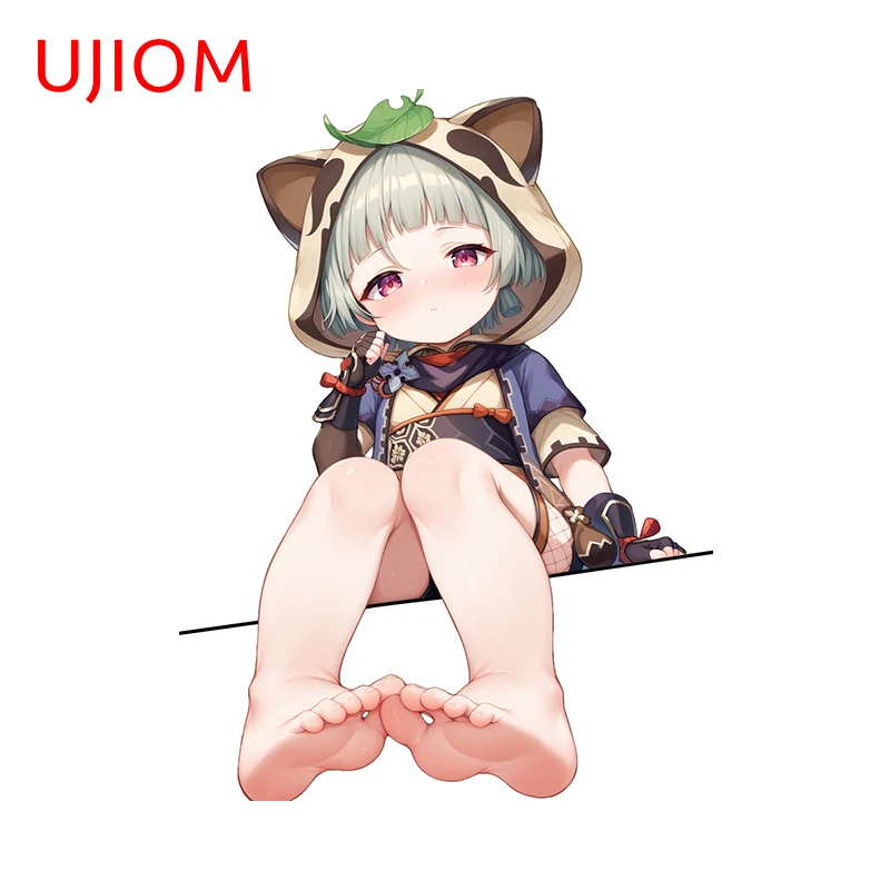 

UJIOM 13cm X 9.8cm Genshin Impact Sayu Cute Wall Stickers Sitting Position Small Feet Girls Decals Fine Switch Panel Accessories