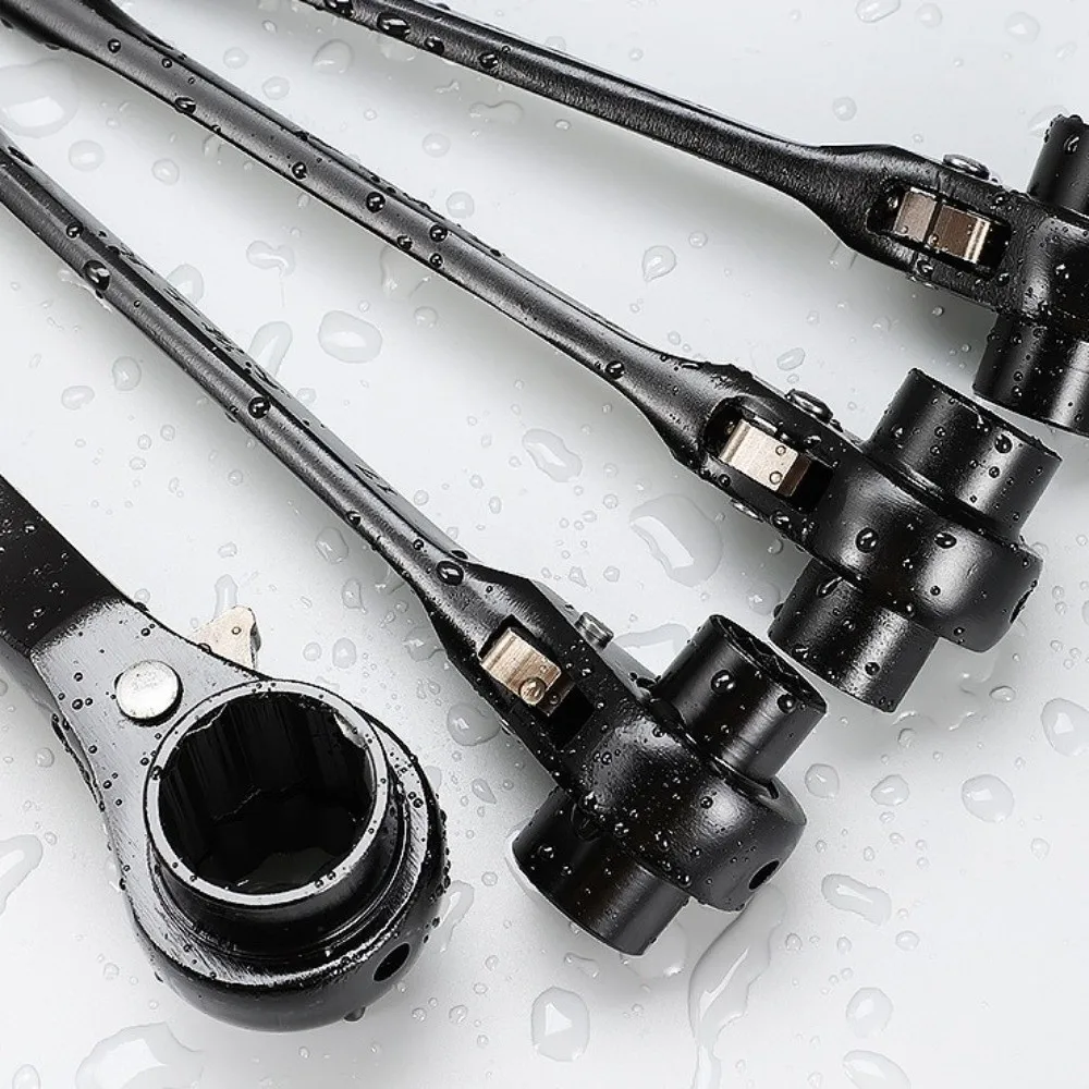 

Useful Metal Ratchet Wrench Bidirectional Quick Release Wrench Double-Headed Pointed Tail Ratchet Spanner Hand Tool Kit