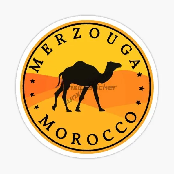 Morocco Merzouga PVC Car Sticker Coat of Vinyl Self-adhesive Car Decals for Motorcycle Helmet Camper Accessories Decor