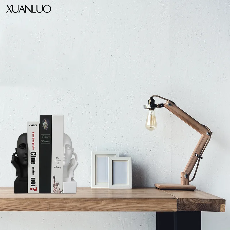 Chinese Minimalist Decorative Bookend for Living Room Wine Cabinet or Desk Surface Creative Book Holder Ornament